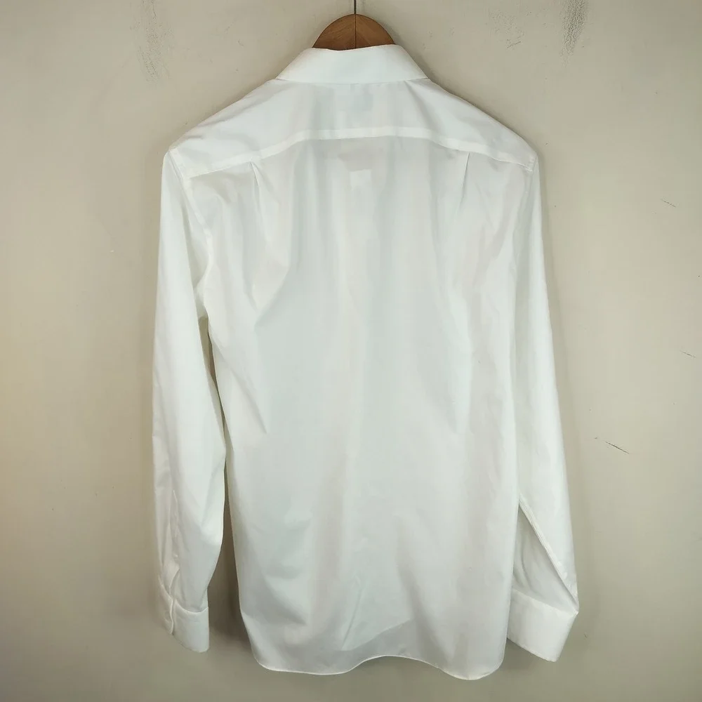 J Crew Wrinkle Free Bowery Dress Shirt Mens Medium Professional White AV828 NWT